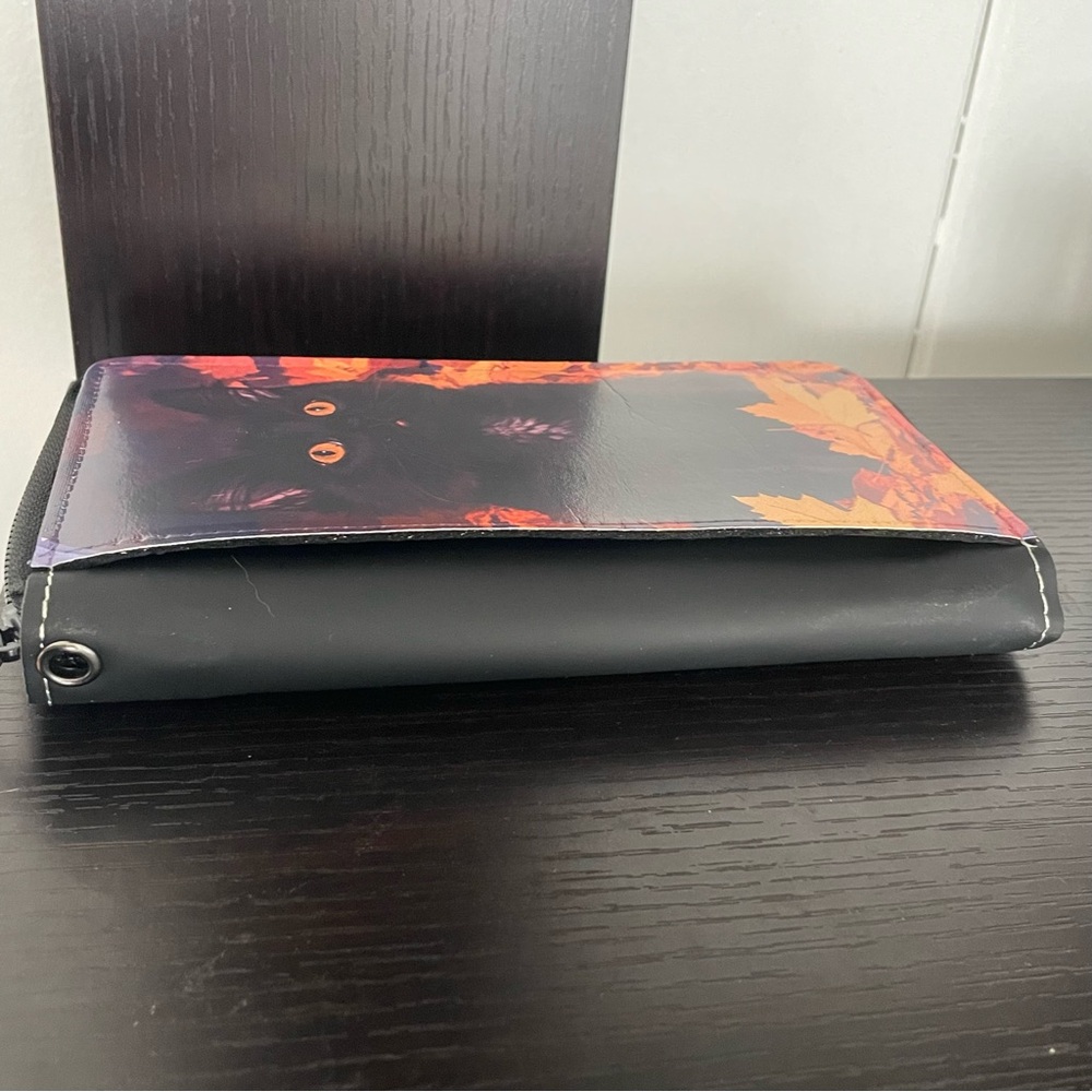 $10 SALE Black Cat Kitten Print Zippered Wallet Wristlet NWOT Gift Idea Holiday - Picture 6 of 10